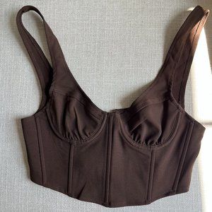 Brown Crop Top